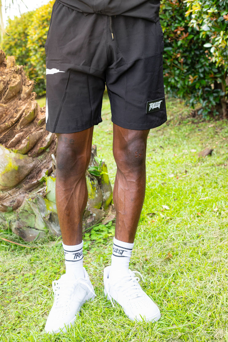 Big T Logo Shorts - Black