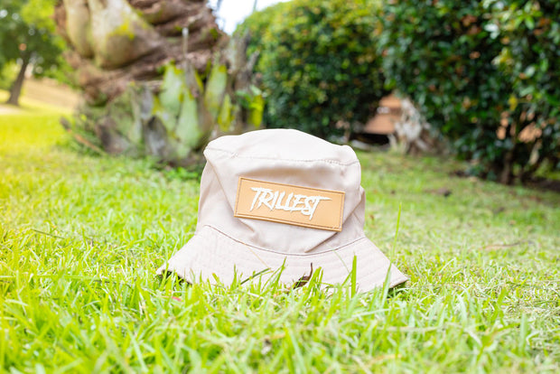 Rubber Patch Logo Bucket Hat - Tan
