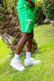 Big T Logo Shorts - Green