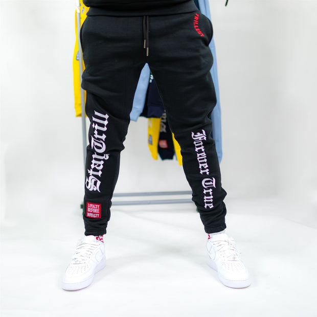 Trillest Black Multi Logo Sweatpants