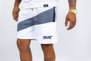Windbreaker Shorts - White/Gray/Black