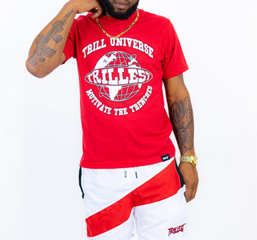 Windbreaker Shorts - White/Red/Black