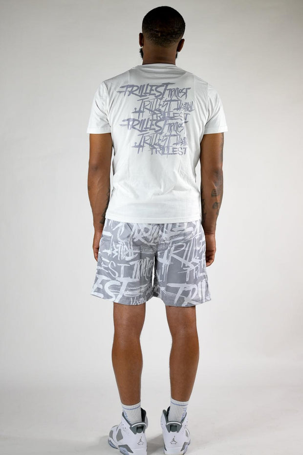 Graffiti Tee - White/Gray
