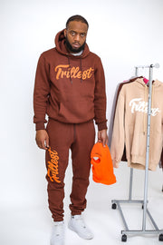 Trillest Oversize Sweatpants - Brown\Orange