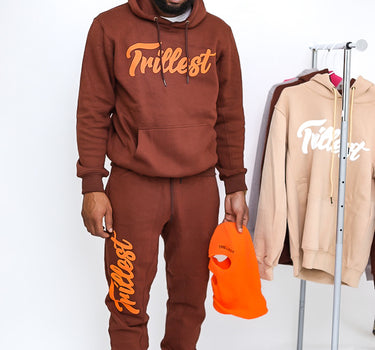 Trillest Oversize Sweatpants - Brown\Orange