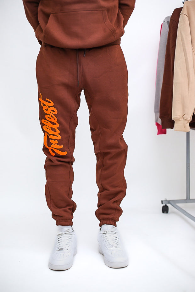 Trillest Oversize Sweatpants - Brown\Orange