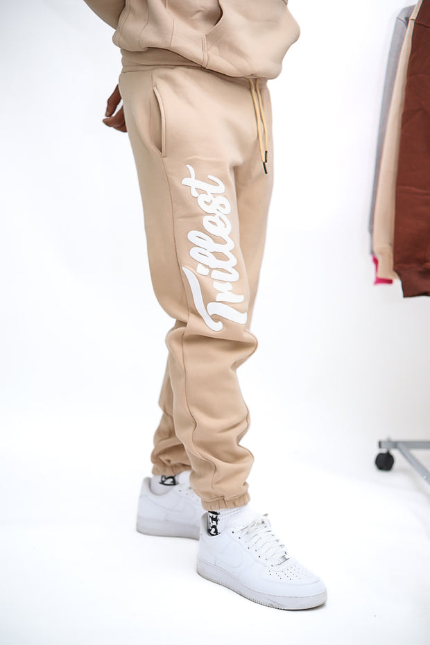 Trillest Oversize Sweatpants - Cream\White