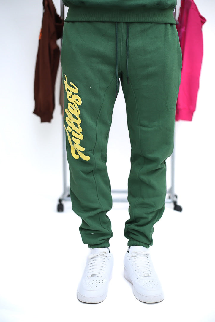 Trillest Oversize Sweatpants - Green\Yellow