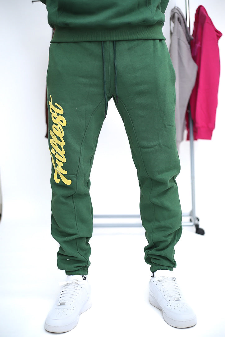 Trillest Oversize Sweatpants - Green\Yellow