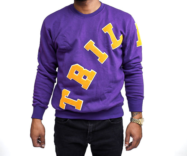 Trillest Big Logo - Purple/Gold - Unisex Crewneck