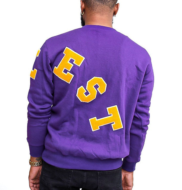 Trillest Big Logo - Purple/Gold - Unisex Crewneck