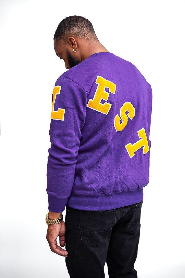 Trillest Big Logo - Purple/Gold - Unisex Crewneck