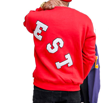 Trillest Big Logo - Red/White - Unisex Crewneck
