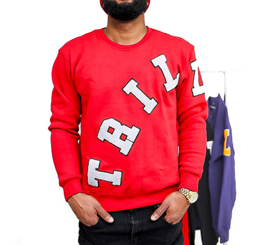 Trillest Big Logo - Red/White - Unisex Crewneck