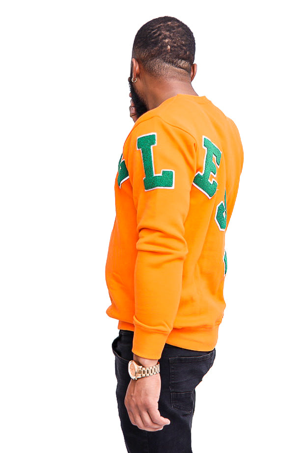 Trillest Big Logo - Orange/Green - Unisex Crewneck