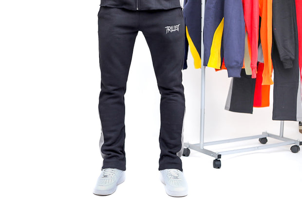 Trillest Flare Panel Pants - Black\Gray