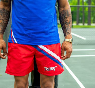 Royal Blue 2 Stripe Logo Tee