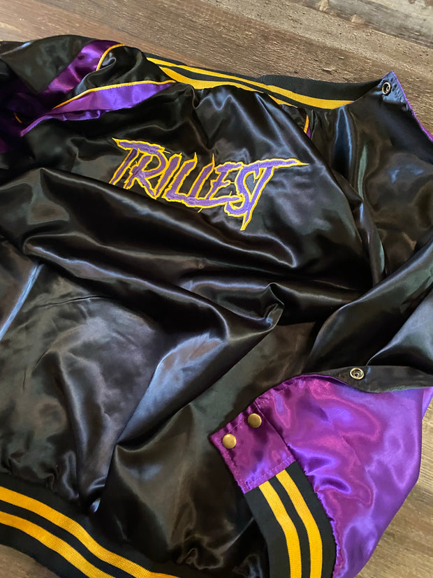 Trillest Reversible Bomber Jacket - Purple/Yellow/Black