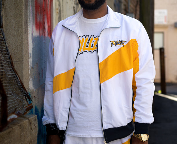 Yellow blue clearance and white windbreaker