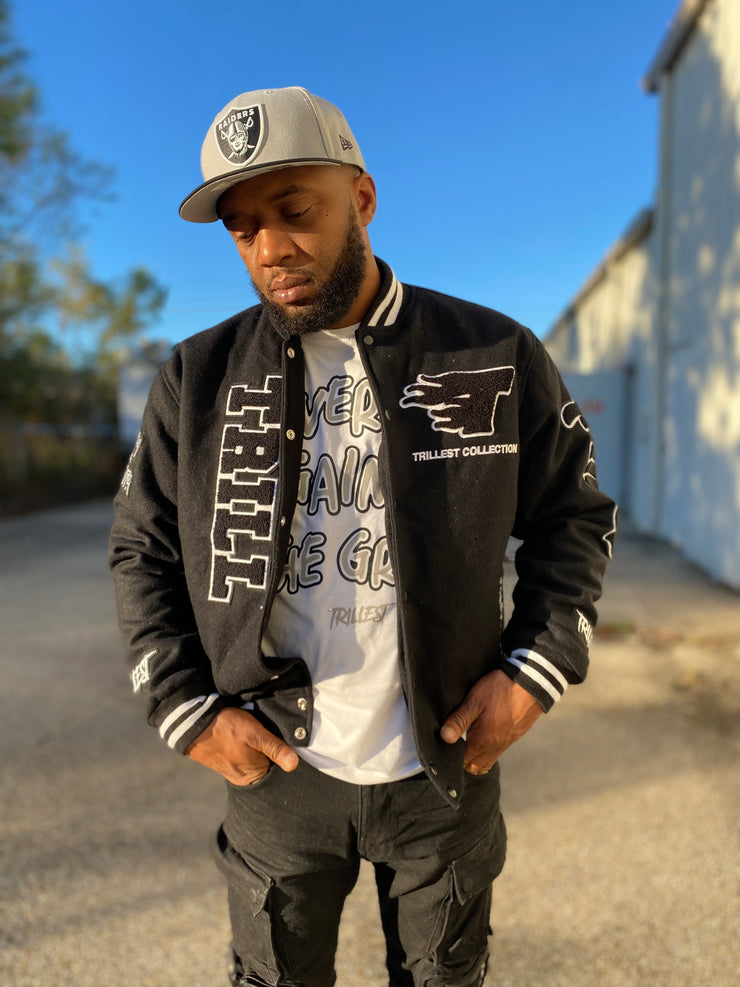 Trillest Black/White Varsity Jacket