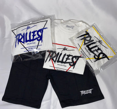 Trillest Black Cotton Fleece Shorts