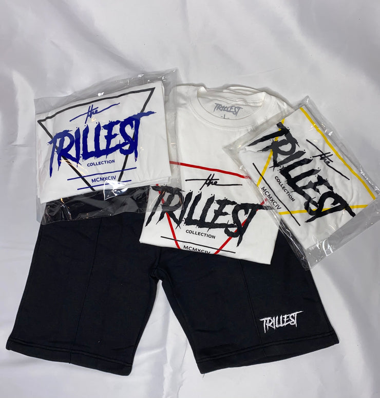 Trillest Black Cotton Fleece Shorts