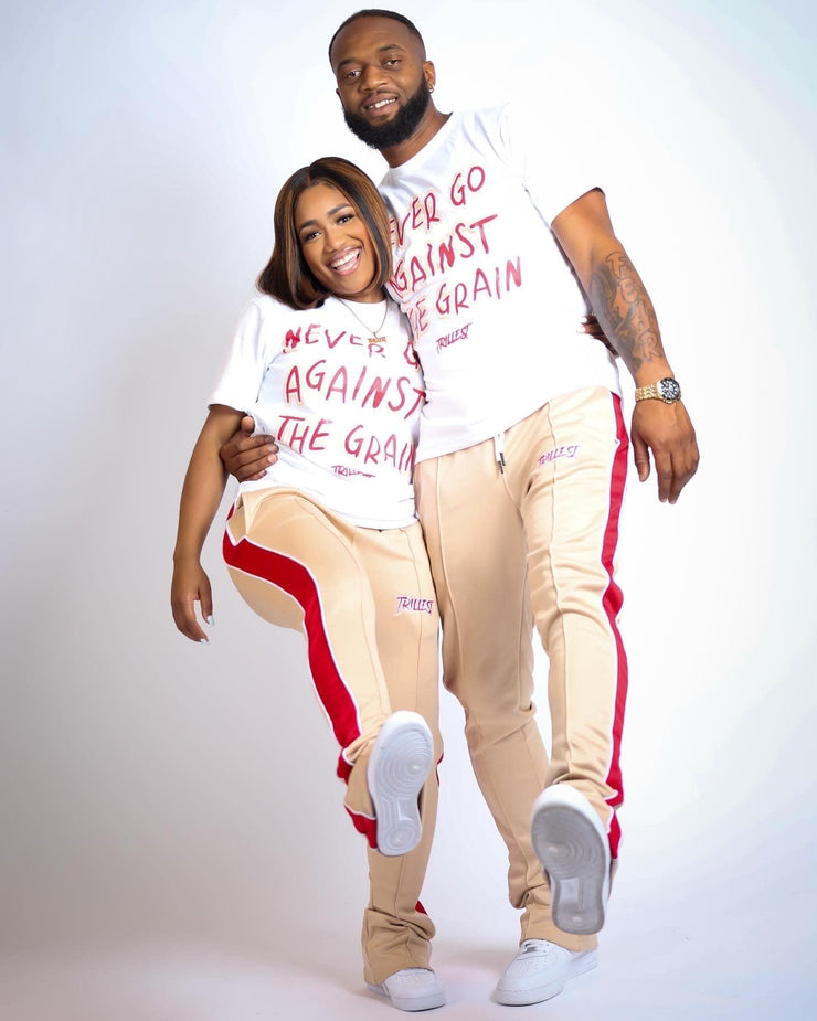 Against The Grain Tee - White\Red\Cream