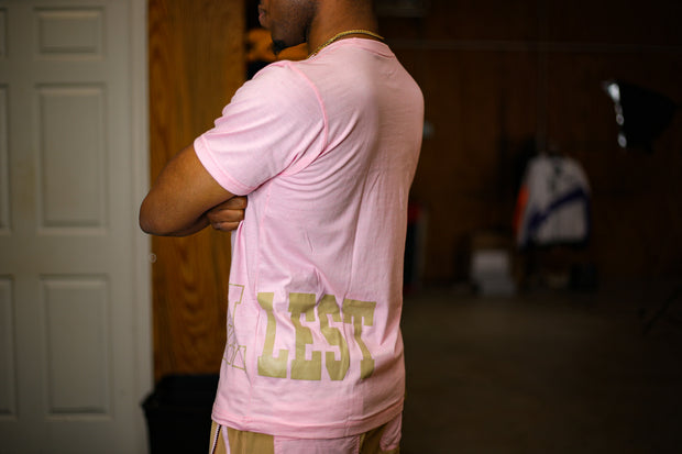 Trillest Big Side Logo Tee - Pink\Cream