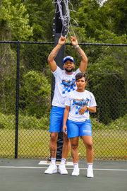 Trillest Royal Blue Mesh Running Shorts