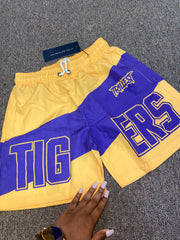 Tigers x Trillest Purple Windbreaker Shorts