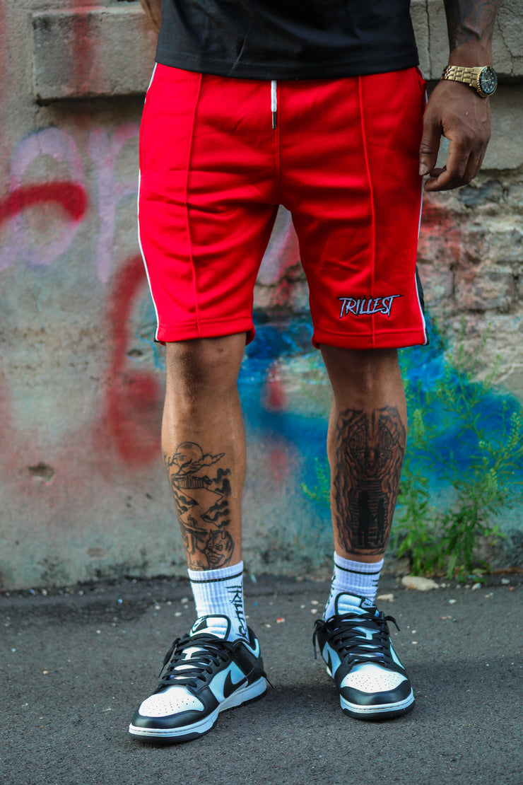 Red/Black Trillest Track Shorts