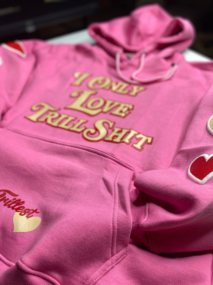 Trillest Love Hoodie - Pink w/ Red/Cream