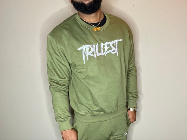 Trillest Olive Lux Unisex Crewneck