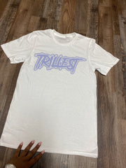 Signature Logo Outlined Tee - White/Lavender