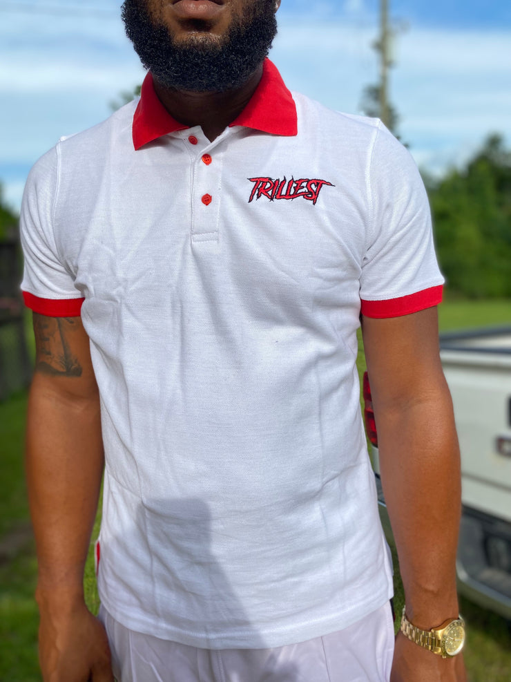 Trillest Red/White Polo Shirt