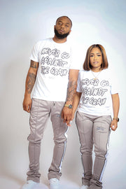 Against The Grain Tee - White/Gray/Black