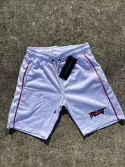 Trillest White/Red Track Shorts