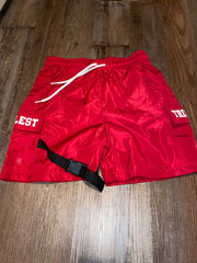 Deep Red Cargo Nylon Trillest Shorts