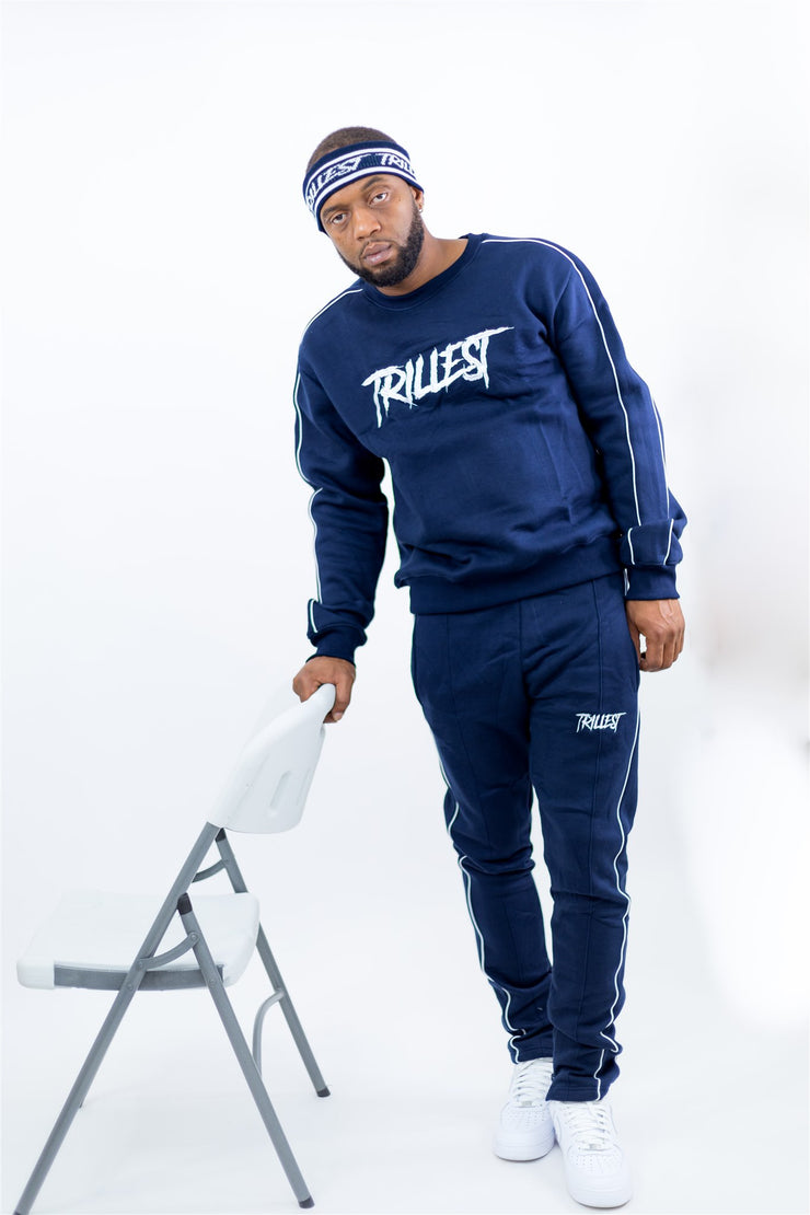 Trillest Navy/White Lux 2.0 Crewneck