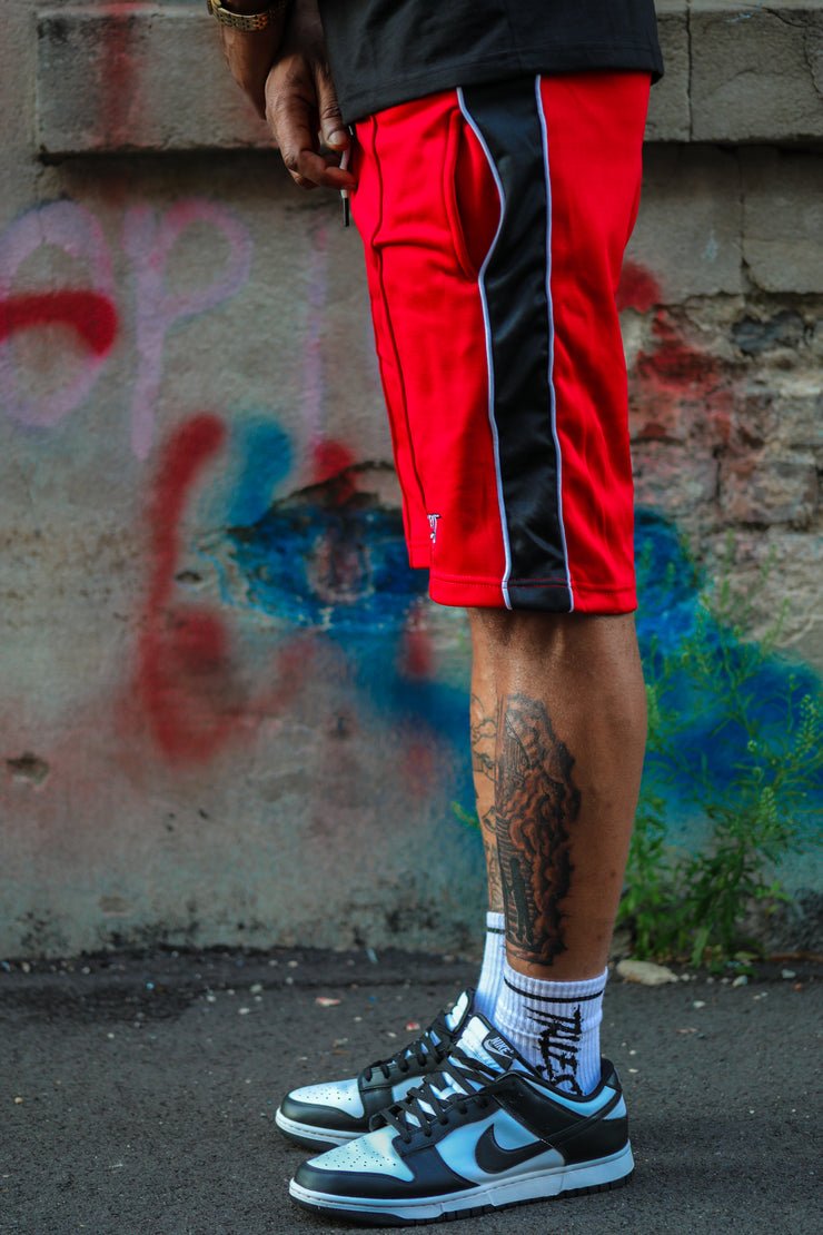 Red/Black Trillest Track Shorts