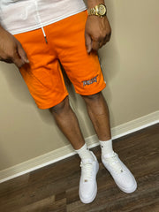 Trillest Orange/White Track Shorts