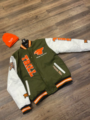 Trillest Olive/Orange Varsity Jacket