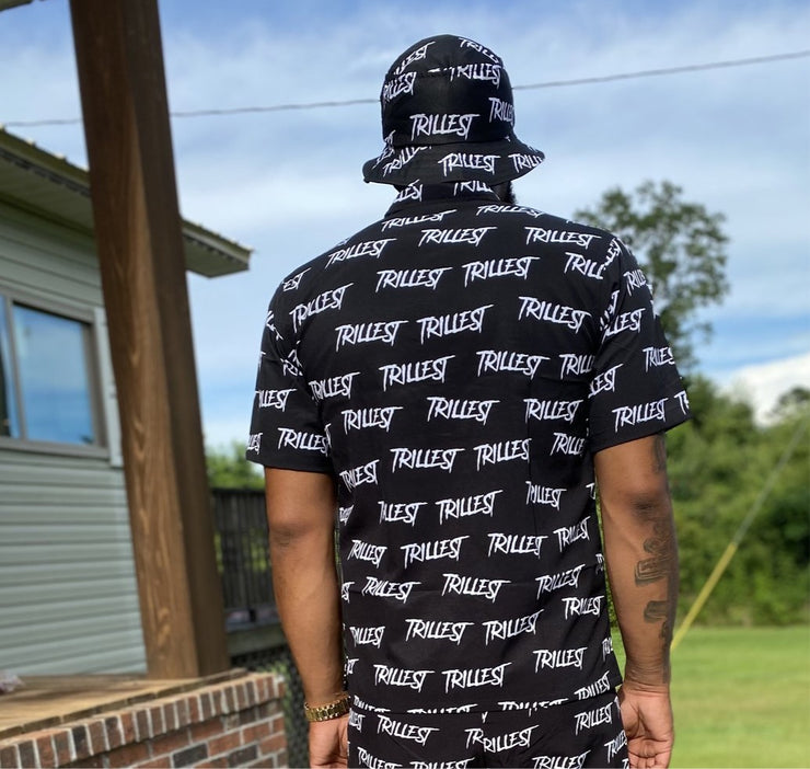 Trillest Black/White All Over Print Button Down