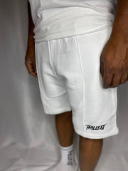 Trillest White Cotton Fleece Shorts