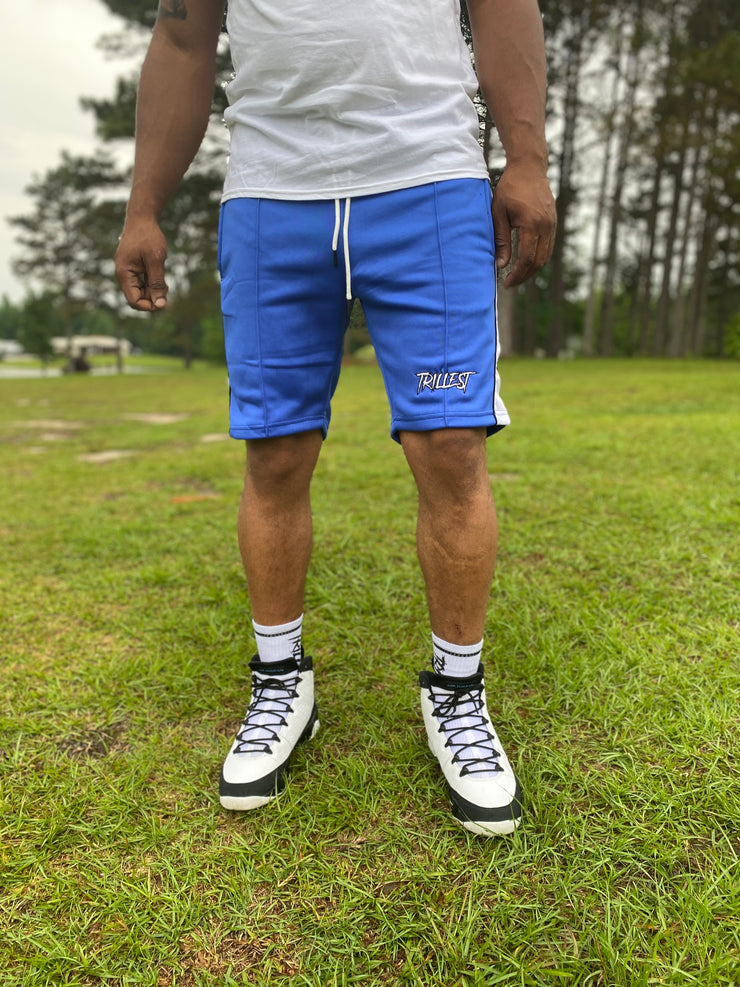 Trillest Royal Blue/White Track Shorts