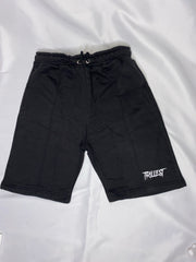 Trillest Black Cotton Fleece Shorts