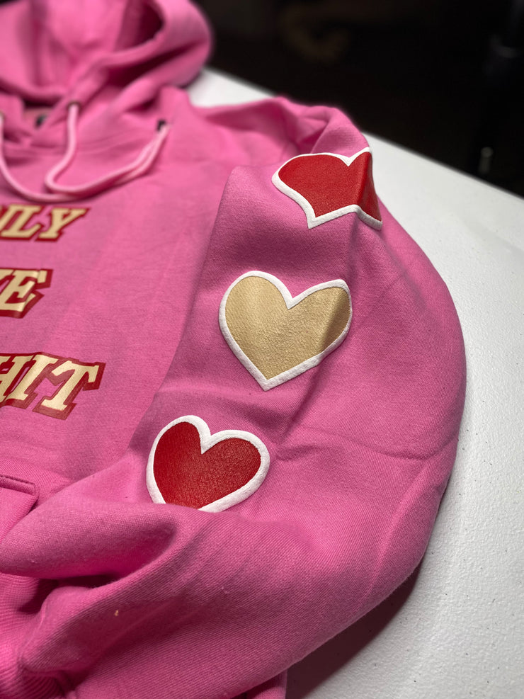 Trillest Love Hoodie - Pink w/ Red/Cream