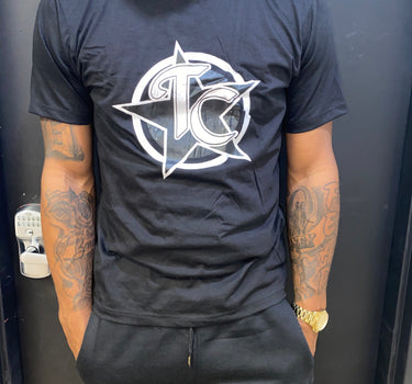 Black/White TC Logo Tee