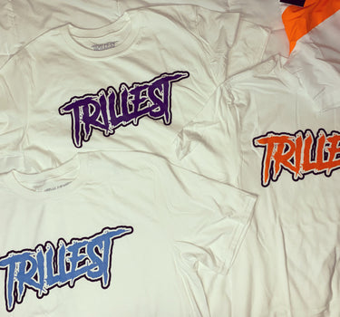 Signature Logo Outlined Tee - White/Purple/Black