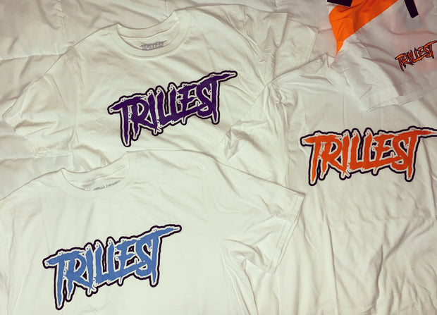 Signature Logo Outlined Tee - White/Purple/Black